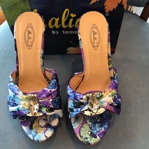Italian by Summer Rio purple rhinestone heels